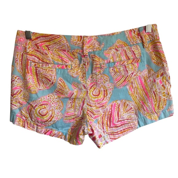 Lilly Pulitzer The Walsh Pink and Blue Shorts Fish Pattern - Picture 7 of 12
